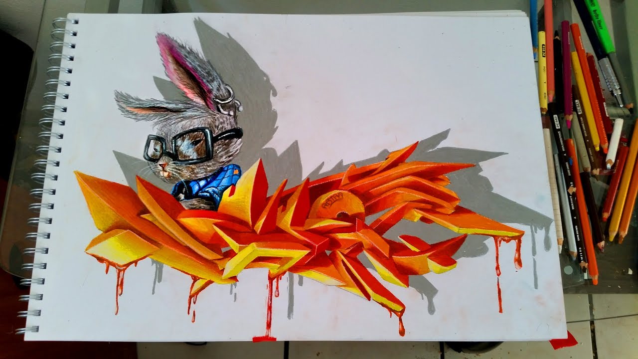 tutorial Cómo hacer un graffiti en 3D 2017 /Tutorial How to make a graffiti  in 3D - YouTube
